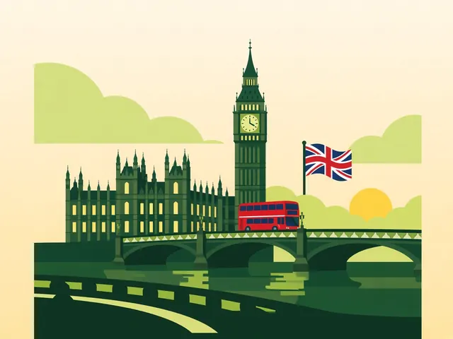 Ilustración: el Big Ben y el Parlamento, Londres
